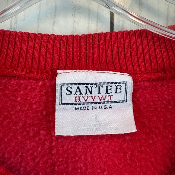 VTG Santee Red Heavyweight 1999 Rose Bowl Wisconsin Badgers Sweatshirt Large - Picture 5 of 16